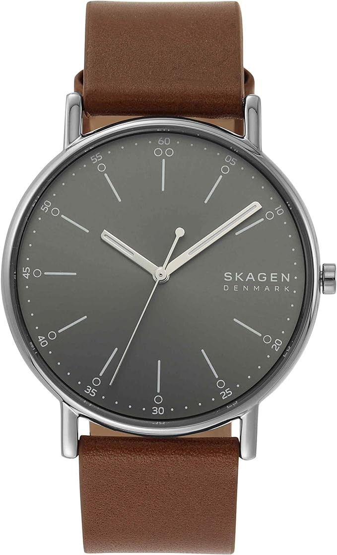 SKAGEN Men's Fashion Minimalist Watch Waterproof Watch Simple Ultra -thin Watch Simulation Questal Stainless Steel II