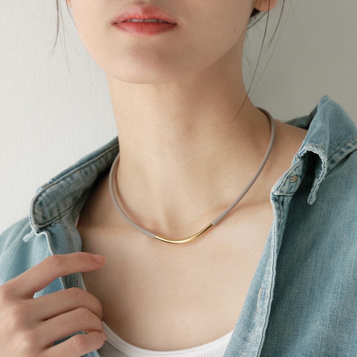 [Lierry] Loop Necklace Magnetic Necklace Ladies Choker Type 2023 December New