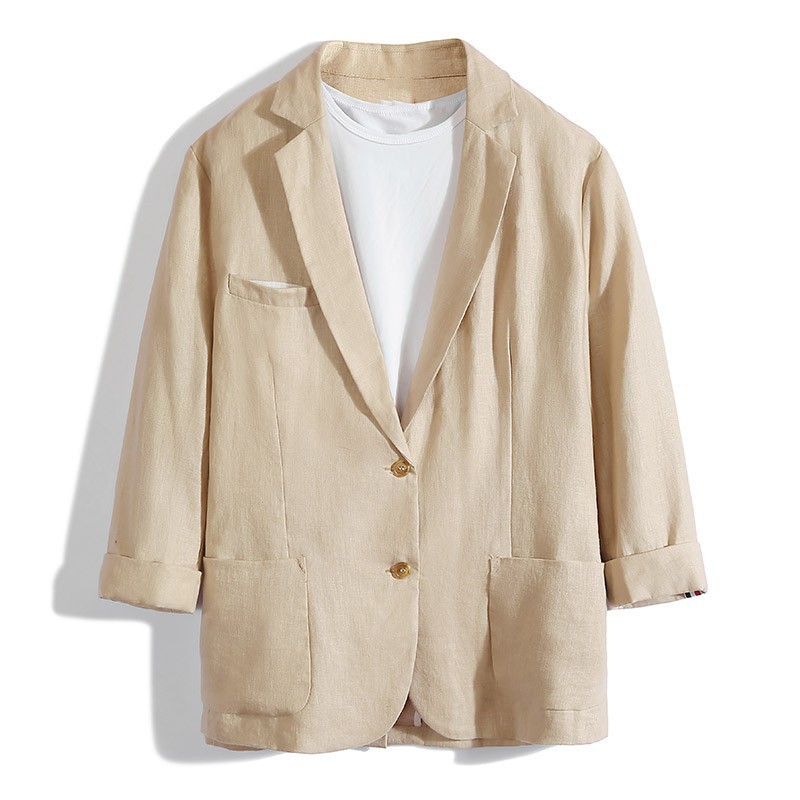 Linel casual suit coat man 2024 spring fashion, loose casual thin air -breathable small suit