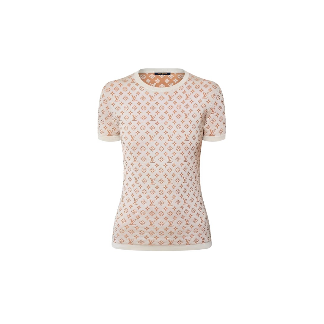 MONOGRAM jacquard knit top